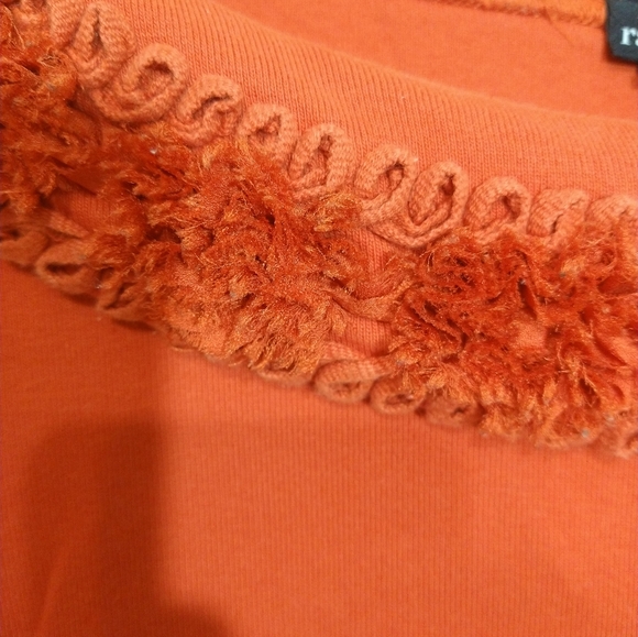 🌹Rafaella Orange Three Quarter Length Sleeve Top Medium - Picture 3 of 6